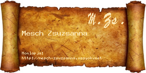 Mesch Zsuzsanna névjegykártya